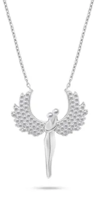 Produktbild von Funkelnde Silberkette Angels mit Zirkonen NCL143W