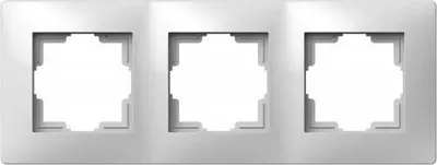 Produktbild von Schuko Steckdose Steckdosen Ausschalter Taster Lichtschalter Schalter VOLANTE 3 Fachrahmen 2673-00