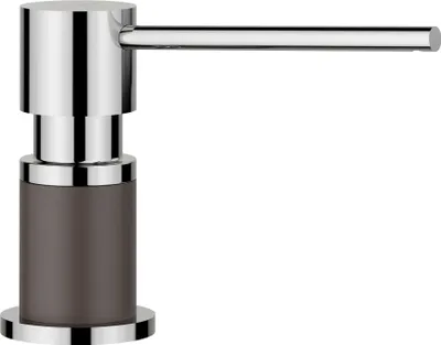 Produktbild von BLANCO LATO Spülmittelspender SILGRANIT-Look zweifarbig felsgrau/chrom