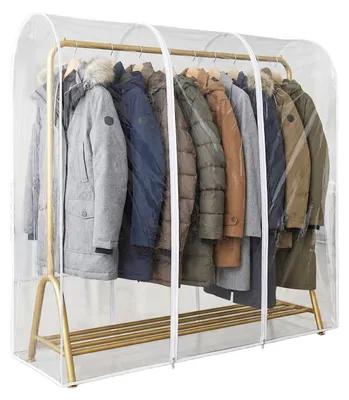 Immagine prodotto di Omgoods - Copertura protettiva per abiti, 150 x 50 x 150 cm, trasparente e antipolvere