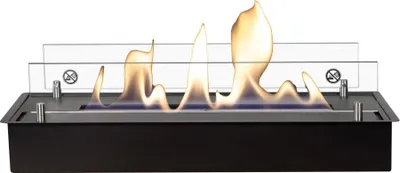 Produktbild von Xaralyn Ethanol-Kamin - Ethanolbrenner L - mit Einbaulippe - schwarz - 3 kW Heizung - Ethanol Einbaukamin - echte Flammen