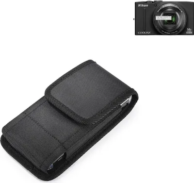 Produktbild von Holster Gürteltasche kompatibel mit Nikon Coolpix S8200 Holster Gürtel Tasche wasserabweisend Handy Hülle Schutz Hülle Outdoor schwarz K-S-Trade