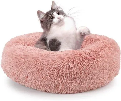 Produktbild von Tierbett rund – weich – waschbar – ideal für Hunde und Katzen