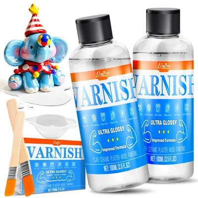 Glanzlack für lufttrocknende Ton, 200 ml, klarer Lack, wasserfest