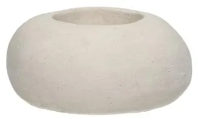 Produktbild von Pomax Apilar Teelichthalter aus Pappmaché, Cremeweiß, Ø 10 x H 5 cm