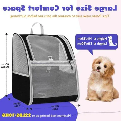 Produktbild von Famanu Katzenrucksack mit atmungsaktivem Netz für kleine und mittelgroße Katzen - Schwarzes Design (bis 10 kg)