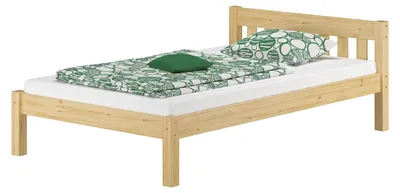 Produktbild von Einzelbett Bettrahmen 120x200 Futonbett Kieferbett Massivholz natur Zubehör wählbar V-60.38-12ohne Zubehör