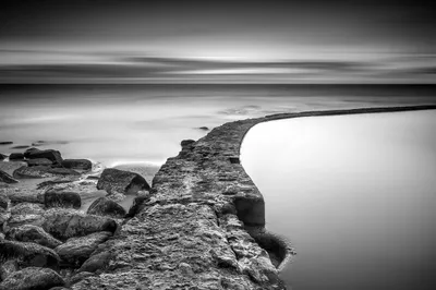 Produktbild von Muralo Fototapete Strand 520 (B) x 318 (H) cm Vlies Tapete Wandtapete Meer Felsen Himmel Wohnzimmer Schlafzimmer moderne Wandbilder XXL Natur Panorama Wasser Wand Dekoration