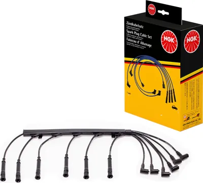 Imagen del producto de NGK 0577: Juego de cables de bujía, juego de cables de encendido para BMW Serie 5 (sedán, modelo E28)