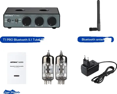 Obrázok produktu pre Lampový predzosilňovač Bluetooth, podporuje APTX-HD, nastaviteľné ovládanie výšok/basov, s konektorom EÚ