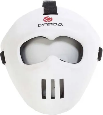 Produktbild von Brabo Penalty Corner Kinder Gesichtsmaske Weiß  Weiß One Size