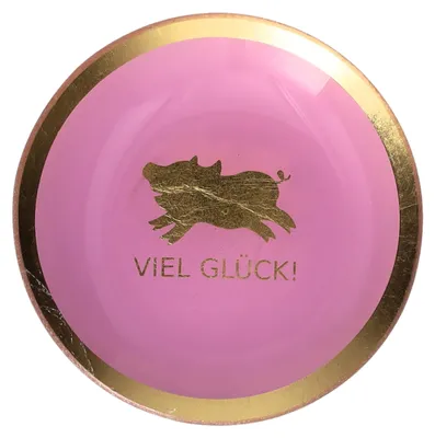 Produktbild von Gift Company Glasteller Love Plates Glücksschwein Rosa