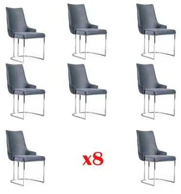 Immagine prodotto di Sala da pranzo sedie poltrona set da pranzo 8x gruppo di sedie Chesterfield
