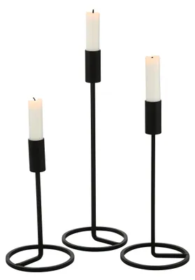 Immagine prodotto di Boltze Kerzenleuchter Kerzenhalter Schwarz Eisen Kerzenständer 1018034