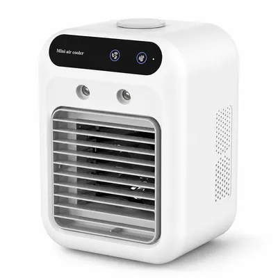 Produktbild von Energiesparender Mini Air Cooler mit Befeuchtung, 2 Stufen, Touch Control, leise, tragbar, ideal als Sommer Alternative zur Klimaanlage