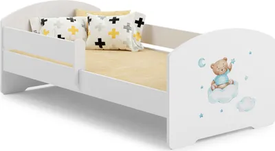 Obrázok produktu pre Luk - jednolôžko 140x70 s umeleckým dielom - Modrý medvedík