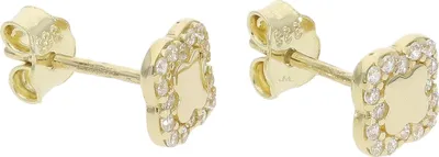 Produktbild von Ohrstecker 333 Gold Kleeblatt Zirkonia JL16-06-0798 JuwelmaLux