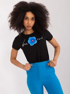 Produktbild von Basic Feel Good Kurzarm-T-Shirt für Frauen Leoderigus schwarz L/XL
