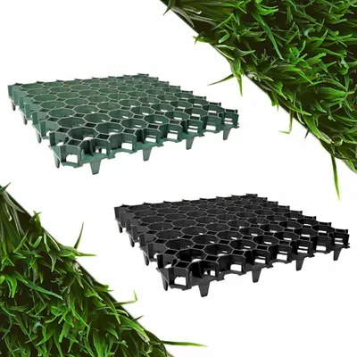 Produktbild von FORTENA Befahrbare Rasengitter Platten (50x50x4cm, Farbe: grün) aus hochrobustem Kunststoff, zur Parkplatzbefestigung, Bodenstabilisierung, Rasenbefestigung, belastbar mit PKW bis zu 1000t/m²