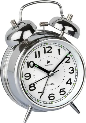 Image de Lowell Justaminute JA7041C Réveil Réveil à quartz Argent, Blanc