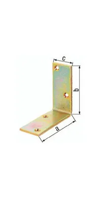 Obrázek produktu pro Alberts 847920 Balkenwinkel, gleichschenklig, galvanisch verzinkt, dickschichtpassiviert, 200 x 200 x 40 mm, 10er Set