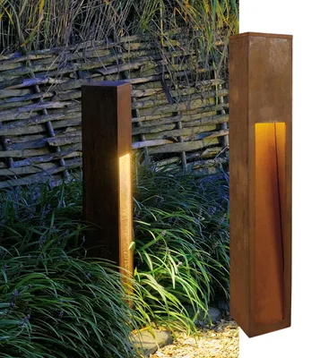 Standleuchte Außen 80 cm E27 IP44 max. 11 W Rostfarbe