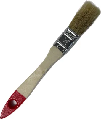 Produktbild von 96 Stk Flachpinsel hell Chinaborste 20 mm Lackierpinsel Lasuren Malerpinsel rot