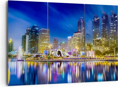 Produktbild von Bild auf Leinwand - Leinwandbild - Asien bangkok gebäude stadt - 165x110cm - Wand Bild - Wanddeko - Leinwanddruck - Bilder - Kunstdruck - Wanddekoration - Leinwand bilder - Wandkunst - CE165x110-2447