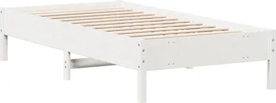 Produktbild von vidaXL Massivholzbett ohne Matratze Weiß 75x190 cm Kiefernholz