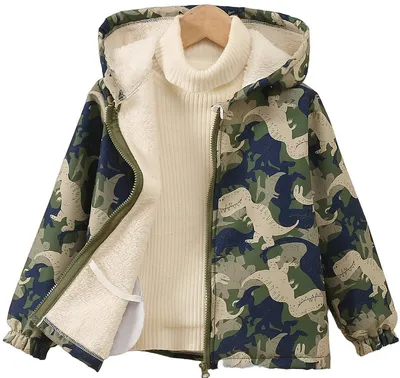 Productafbeelding van Currero Winterjas Jongens Camouflage Dinosaurus 4-5Y