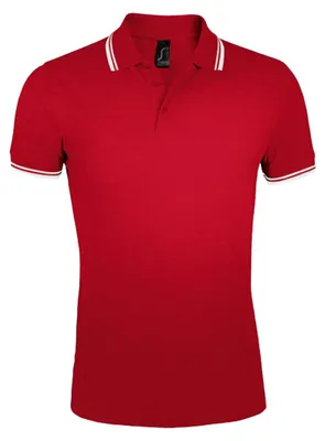 Immagine prodotto di SOLS - Polo da uomo "Pasadena" LT1434 (S) (rosso/bianco)