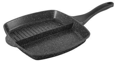 Brat- und Grillpfanne 2 Fächer, 26x26 cm, Alu, Antihaft, Induktion
