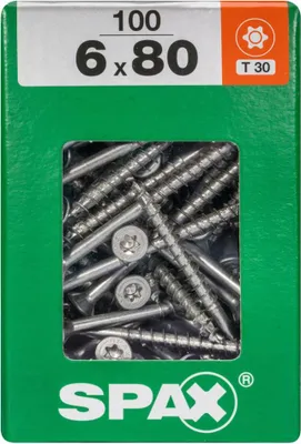Produktbild von Spax Universalschrauben 6.0 x 80 mm TX 30 - 100 Stk.