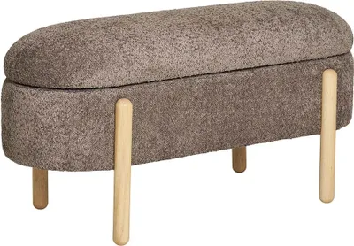 Produktbild von House Collection Bouclé Hocker Stellan Braun