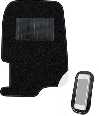 Produktbild von moto-MOLTICO Fahrer Fußmatte Auto Velours Fahrerseite Autoteppiche Schwarz Fahrermatte 1-teilig passend für Honda Civic 1996-2000