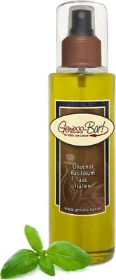 Produktbild von Sprühöl Basilikum Olivenöl aus Italien 0,26L Sprühflasche sehr aromatisch kaltgepresst Pumpspray