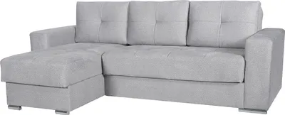 Immagine prodotto di Dmora Divano Letto con Penisola Cesaro 236x156 cm Grigio Chiaro, Contenitore