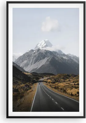 Produktbild von Gerahmtes Poster - Schwarzer Rahmen - Weg Berg Gipfel - 61x91,5 cm - Wand Bild - Wanddeko - Wandbilder - Kunstposter - Wandposter - Bilderrahmen - Bilder - Kunstdruck Wanddekoration - P2BPA61x91-4833