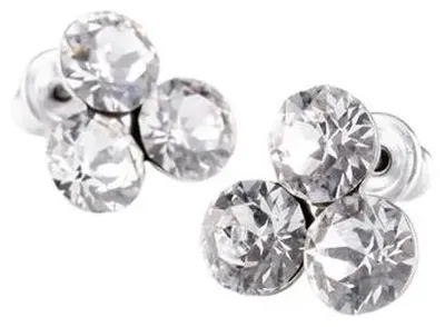 Obrázok produktu pre Náušnice, s prírodne bielym SWAROVSKI® krištáľom, 11 mm, ART CRYSTELLA®