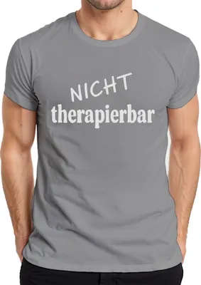 Immagine prodotto di T-shirt da uomo Untreatable, grigio, XXL, con un divertente detto sarcastico e umorismo