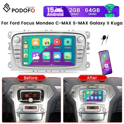 Produktbild von Android 15 Autoradio – Multimediasystem – Navigationssystem – Touchscreen-Radio – DAB+-Radio