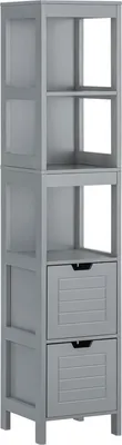 Produktbild von osoltus Badschrank Hochschrank Badregal Hampton 144 cm Grau
