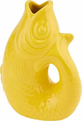 Image de Gift Company Vase Monsieur Carafon XS, vase décoratif en forme de poisson, faïence, Tuscan Sun, 13 cm, 1087402010