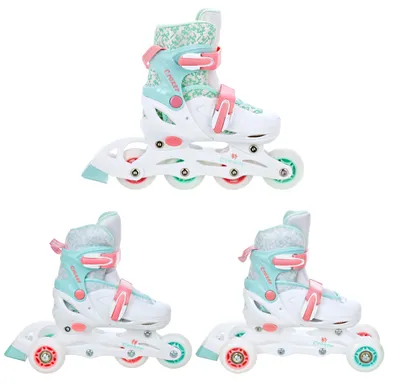 Produktbild von 3in1 Kinder Inlineskates/Triskates/Rollschuhe Croxer Inez 26-29 ABEC7 verstellbar