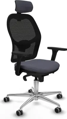 Produktbild von Bürostuhl mit Kopfstütze Jorquera Piqueras y Crespo 3D086G2 Dunkelgrau