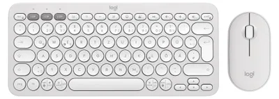 Produktbild von Logitech Pebble 2 Combo Set, Weiß, Kabellos, Deutsch, 920-012204