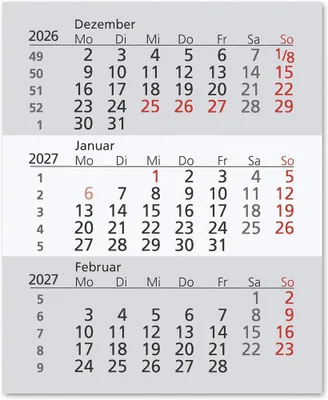 Produktbild von 2027 GÜSS Ersatzkalendarium für 55033/55034