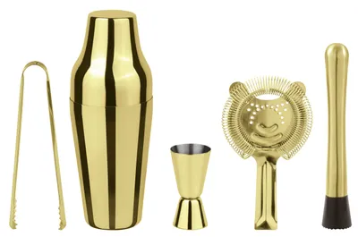 Produktbild von Sambonet Paderno Cocktailset Pariser Gold 5-teilig