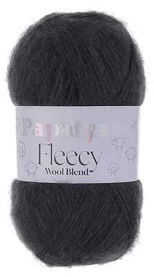 100g Papatya Fleecy Kuschelgarn 20% Wolle veredelt Oeko-Tex Häkelgarn Strickgarn graphit