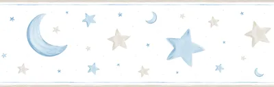 Immagine prodotto di Sanders & Sanders bordo adesivo stelle blu e beige 500 x 16 cm